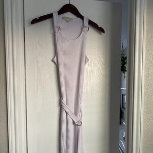 Michael Kors White Ribbed Stretch Viscose Dress Size Small